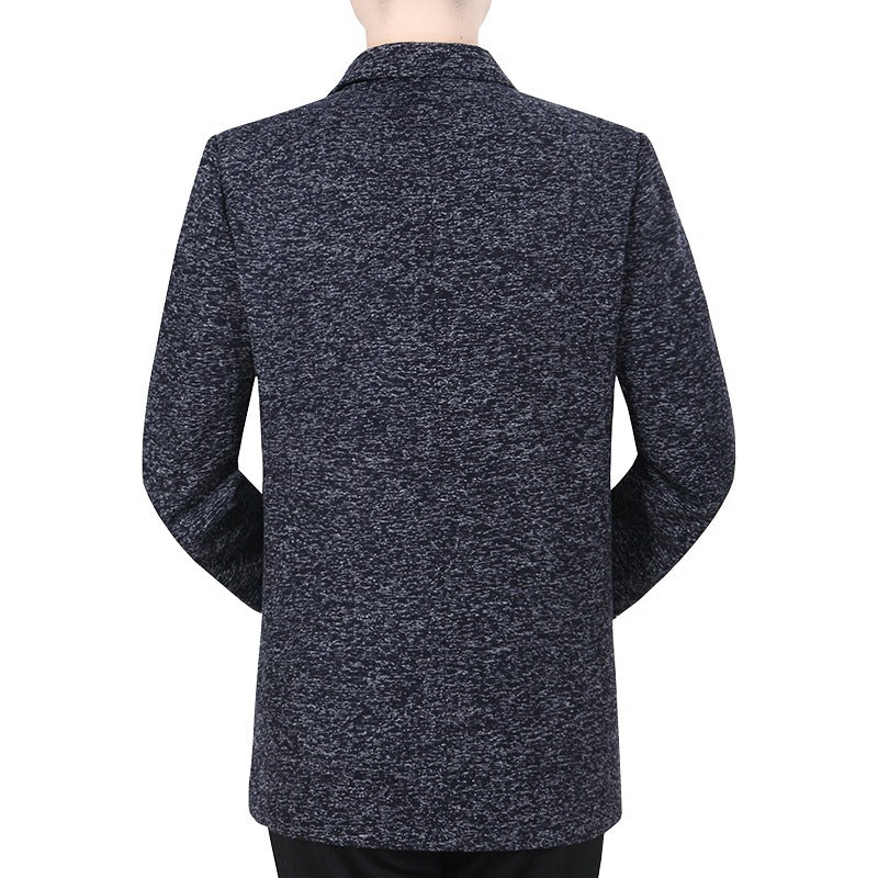 Herren Blazer Slim Fit Strukturiert Modern Schwarz