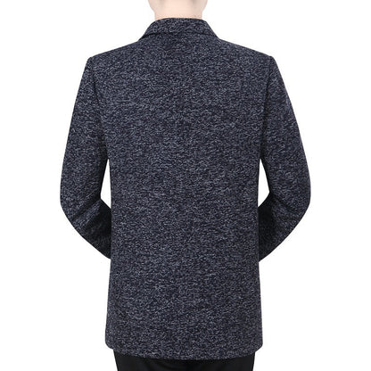 Herren Blazer Slim Fit Strukturiert Modern Schwarz