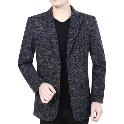 Herren Blazer Slim Fit Strukturiert Modern Schwarz