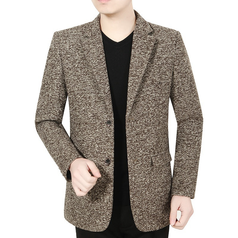 Herren Blazer Slim Fit Strukturiert Modern Schwarz