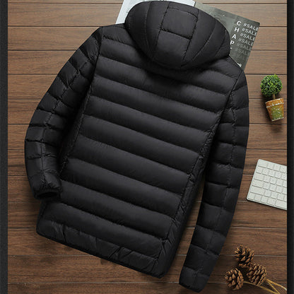 Herren Steppjacke Leicht Kapuze Modern