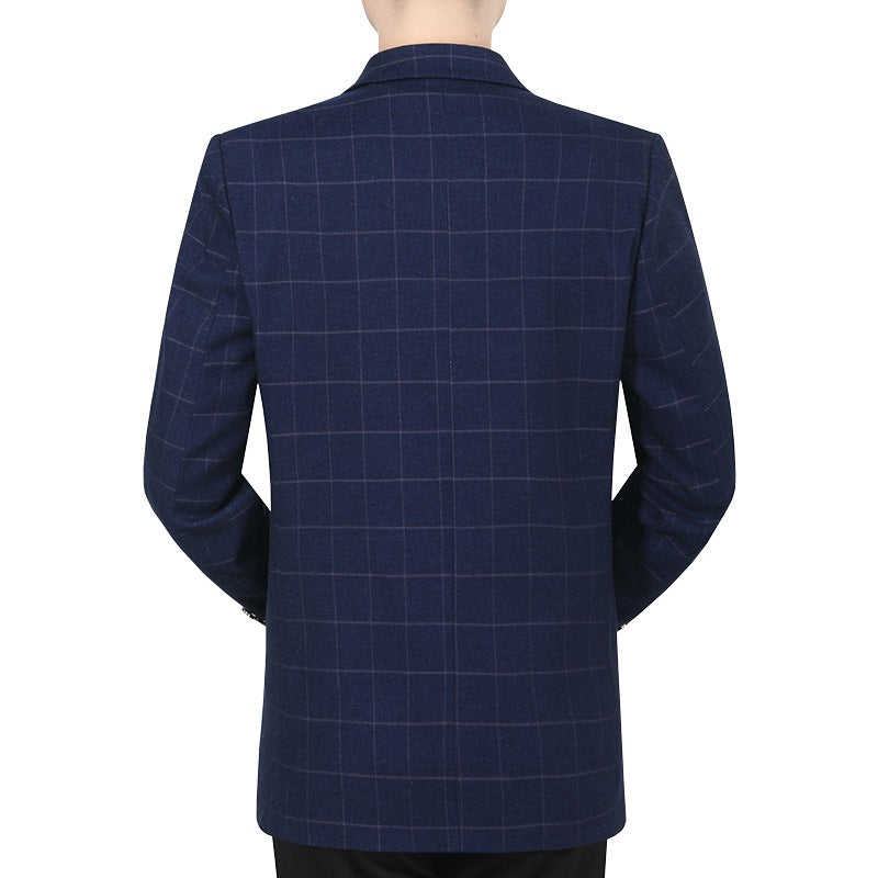 Herren Blazer Elegante karierte Jacke Modern