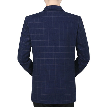 Herren Blazer Elegante karierte Jacke Modern