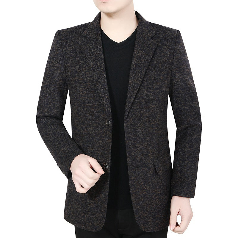 Herren Blazer Slim Fit Strukturiert Modern Schwarz