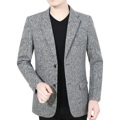 Herren Blazer Lässig Boucle Stoff Modern