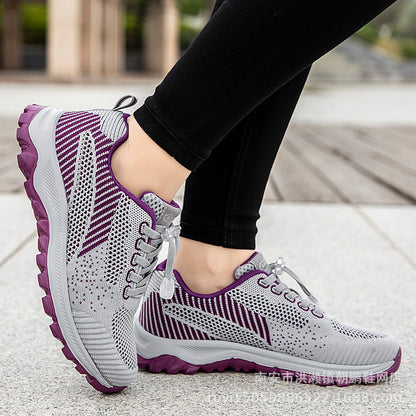 Damen Laufschuhe Sportlich Atmungsaktiv Mesh Schnellschnürsystem - BerlinGlamour