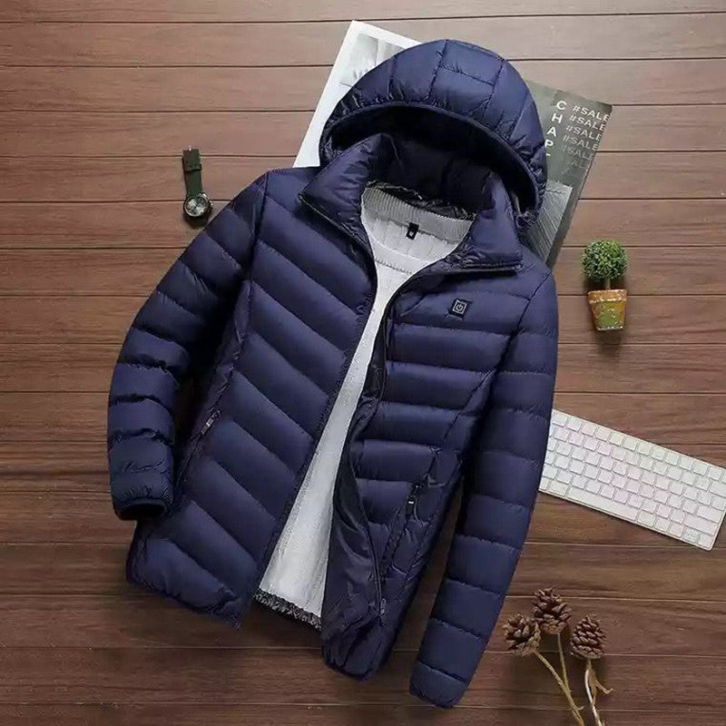 Herren Steppjacke Leicht Kapuze Modern