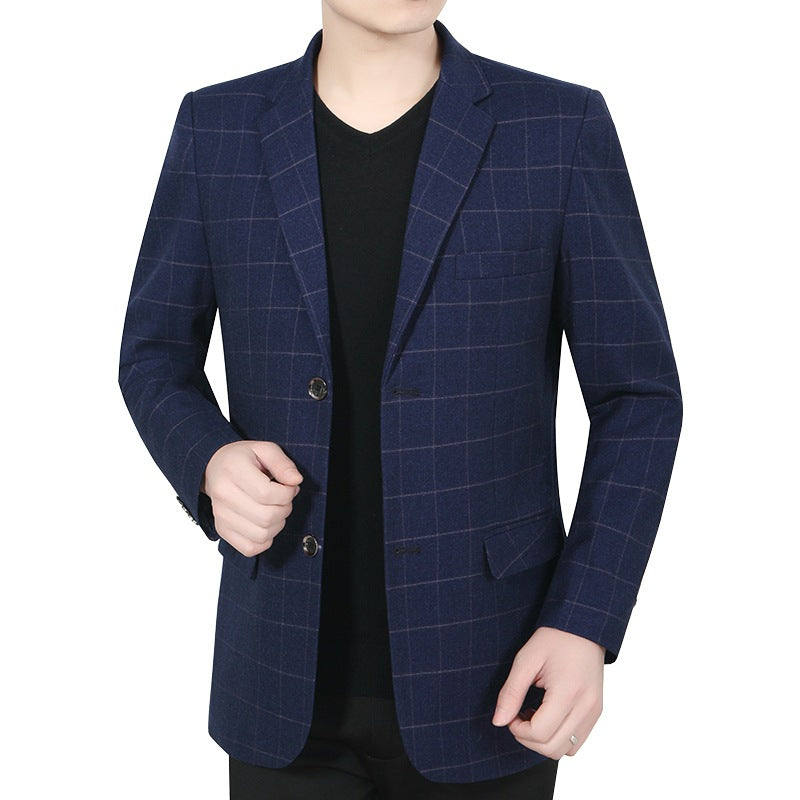 Herren Blazer Elegante karierte Jacke Modern
