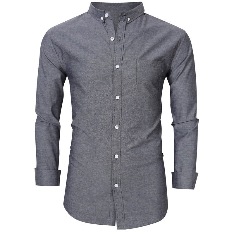 Herren Hemd Klassisch mit Button-Down Kragen und Brusttasche - BerlinGlamour