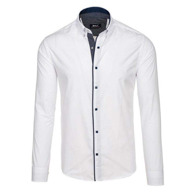 Elegantes Herrenhemd mit Stehkragen Modern Slimfit