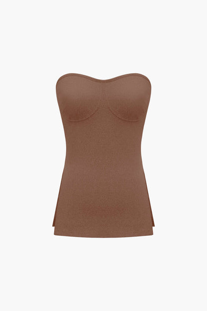 Elegantes Zweiteiler Set mit Bustier Top und Shorts Damen