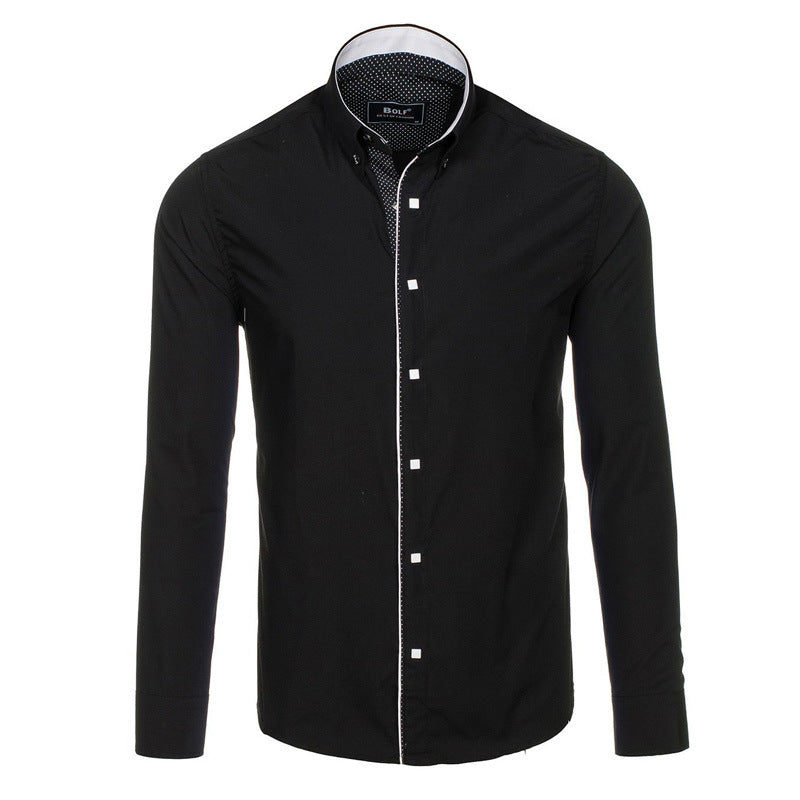 Elegantes Herrenhemd mit Stehkragen Modern Slimfit
