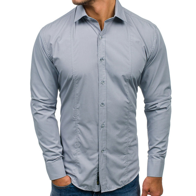 Herren Langarmhemd Elegant Modern mit Knöpfen Berlin Style - BerlinGlamour