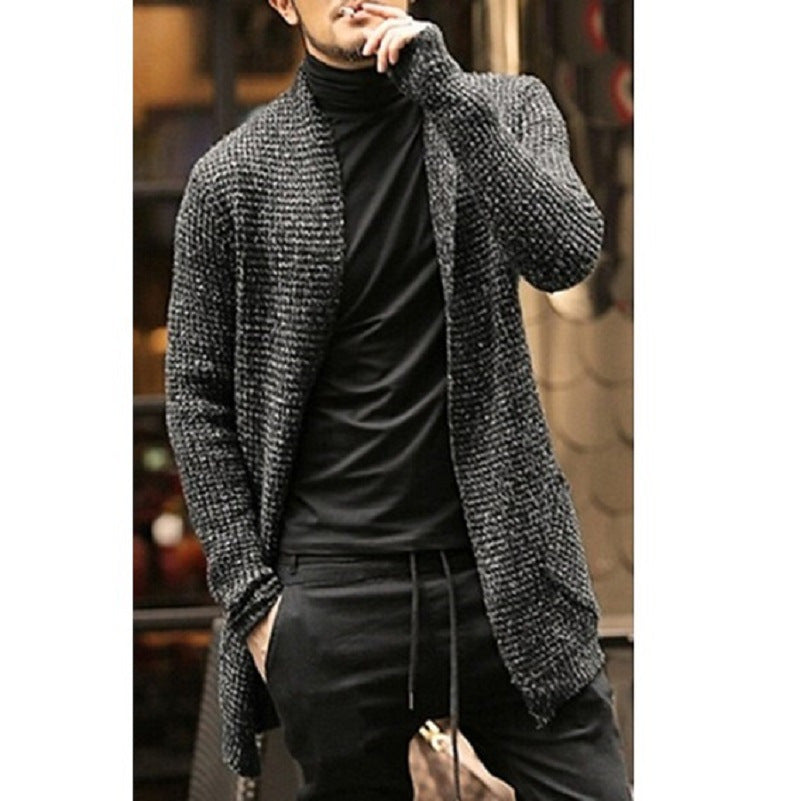 Herren Strickcardigan Modern Offen Grob Masche Trendig