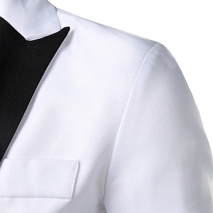 Herren Smoking Blazer Elegant Schwarz Berlin Style