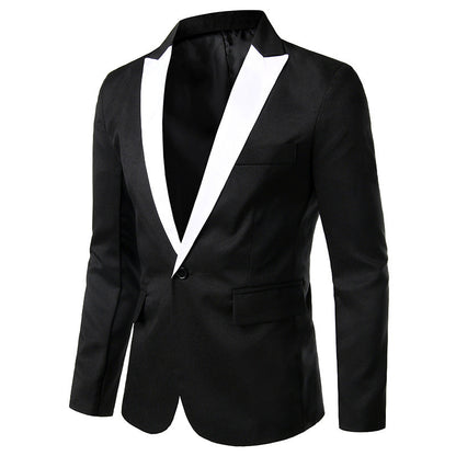 Herren Smoking Blazer Elegant Schwarz Berlin Style