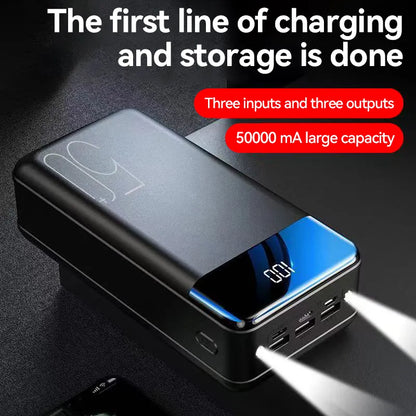 Große Powerbank 50000mAh Schnellladefunktion Externe Akku