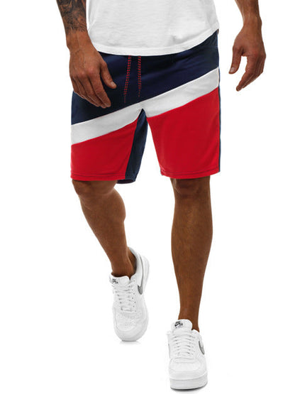 Herren Badeshorts Elastisch Farbblock Design
