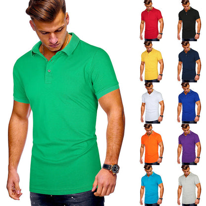 Herren Poloshirt Modern Baumwolle Stehkragen