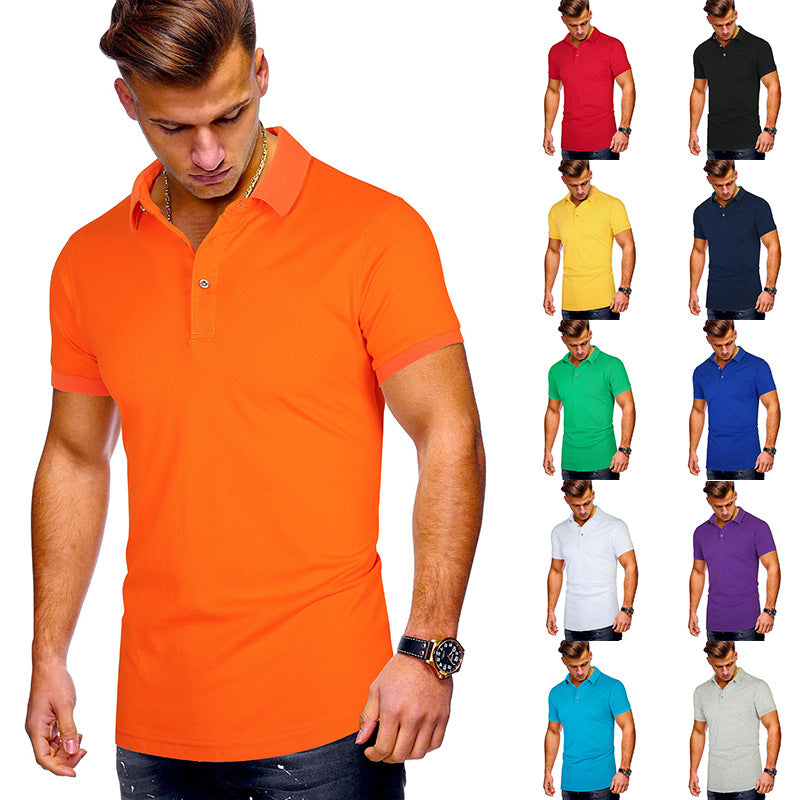 Herren Poloshirt Modern Baumwolle Stehkragen
