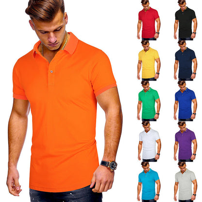 Herren Poloshirt Modern Baumwolle Stehkragen