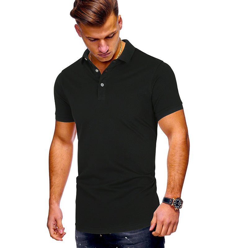 Herren Poloshirt Modern Baumwolle Stehkragen