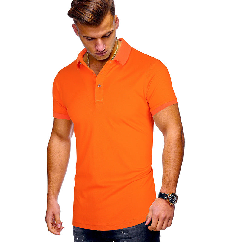 Herren Poloshirt Modern Baumwolle Stehkragen