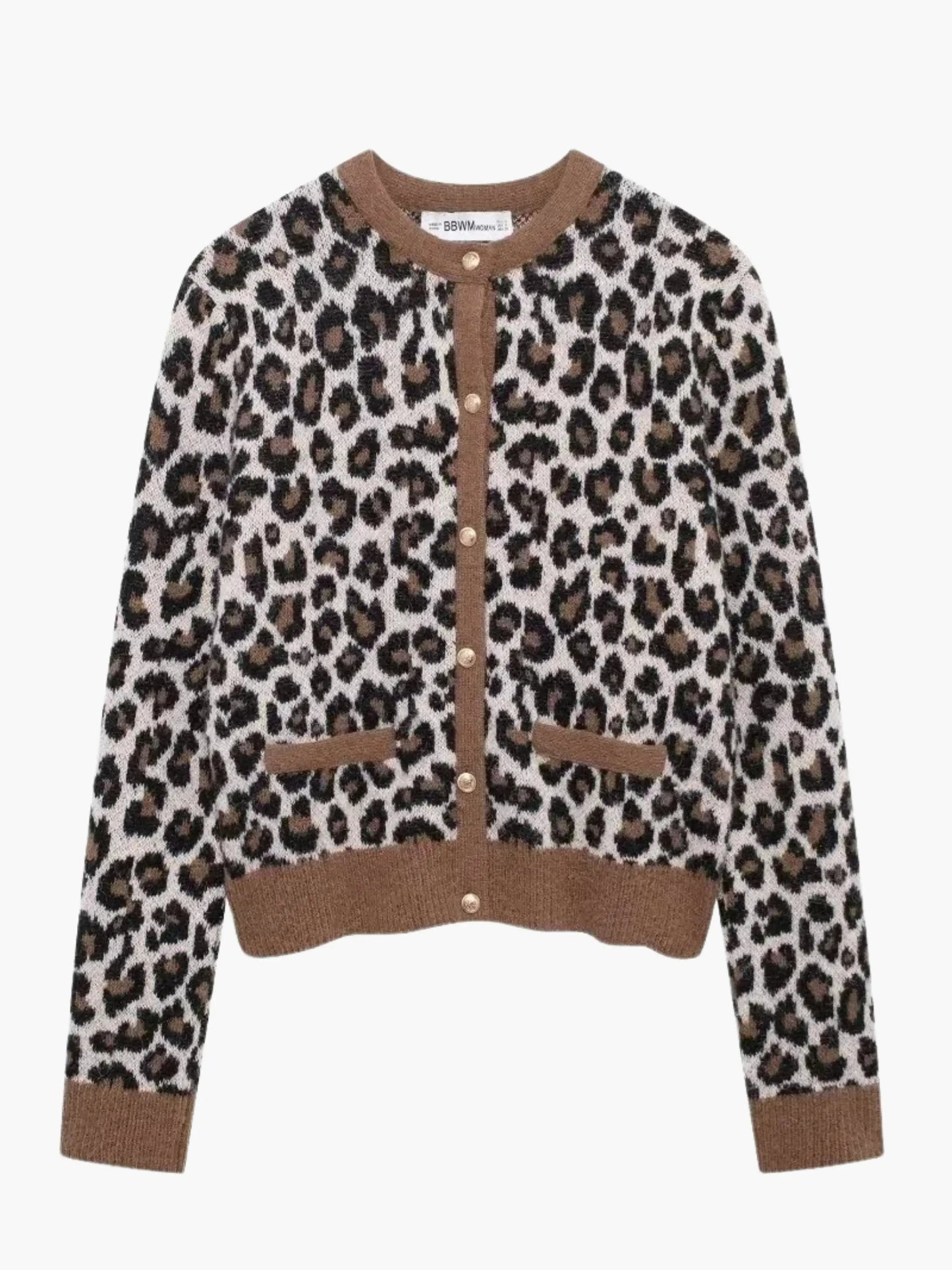 Leopard Strickjacke Frauen Trendy Modisch - BerlinGlamour