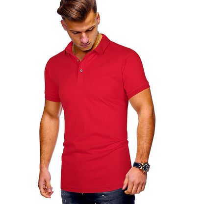 Herren Poloshirt Modern Baumwolle Stehkragen