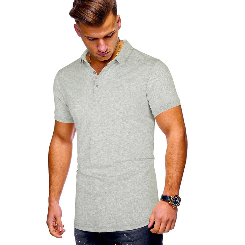 Herren Poloshirt Modern Baumwolle Stehkragen