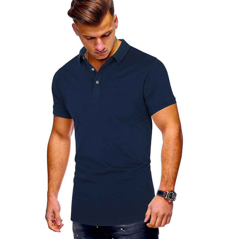 Herren Poloshirt Modern Baumwolle Stehkragen