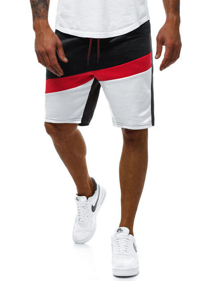 Herren Badeshorts Elastisch Farbblock Design