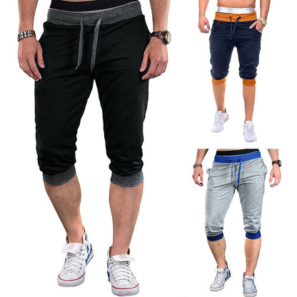Herren Sportliche Caprihose Elastisch Modern Mit Kontraststreifen