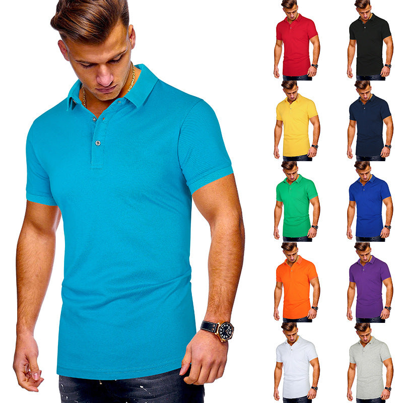 Herren Poloshirt Modern Baumwolle Stehkragen