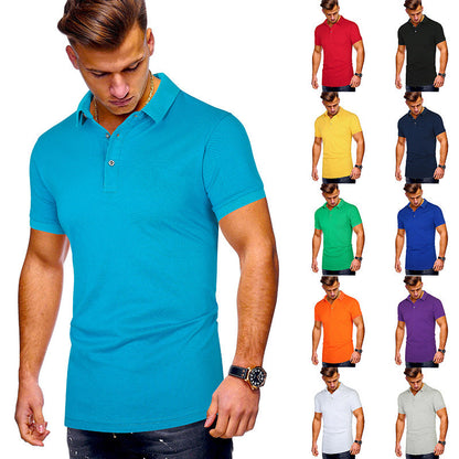 Herren Poloshirt Modern Baumwolle Stehkragen