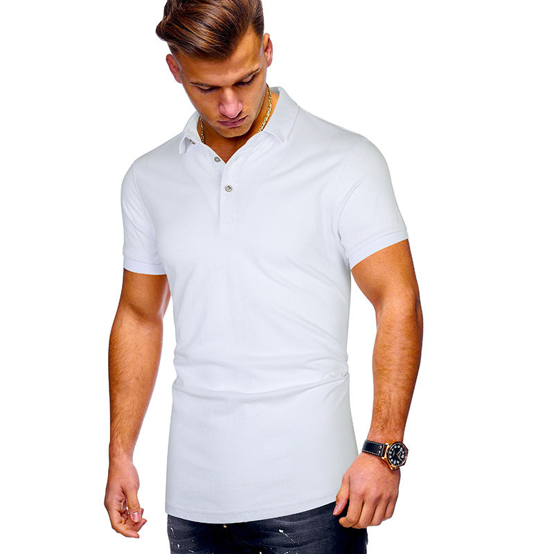 Herren Poloshirt Modern Baumwolle Stehkragen