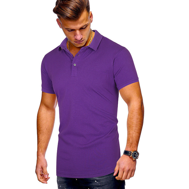 Herren Poloshirt Modern Baumwolle Stehkragen