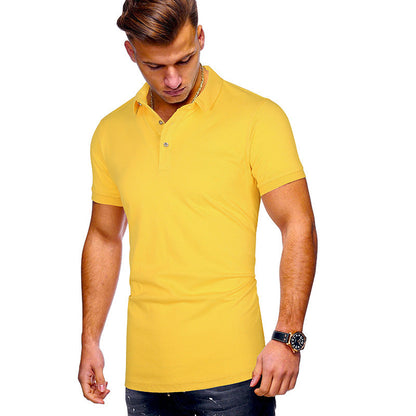 Herren Poloshirt Modern Baumwolle Stehkragen