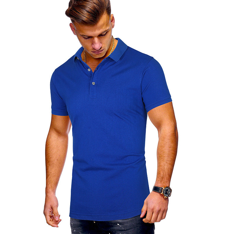 Herren Poloshirt Modern Baumwolle Stehkragen