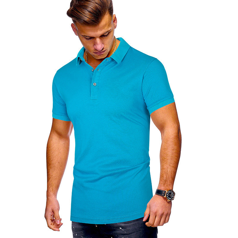 Herren Poloshirt Modern Baumwolle Stehkragen