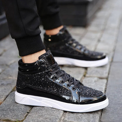 Herren Basket Schuhe Glänzend Metallic Effekt