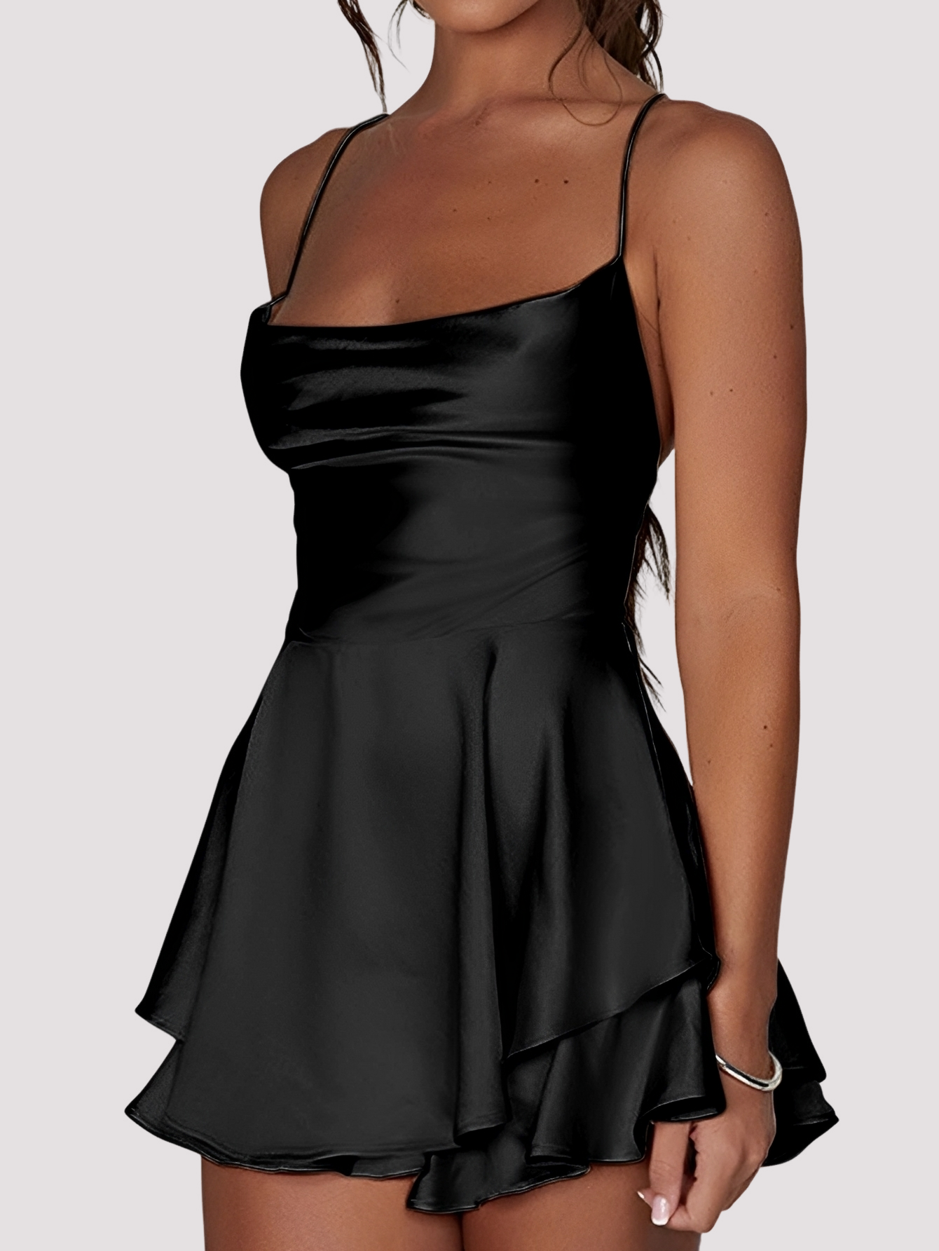 Elegantes Damen Minikleid Cocktailkleid Kurz