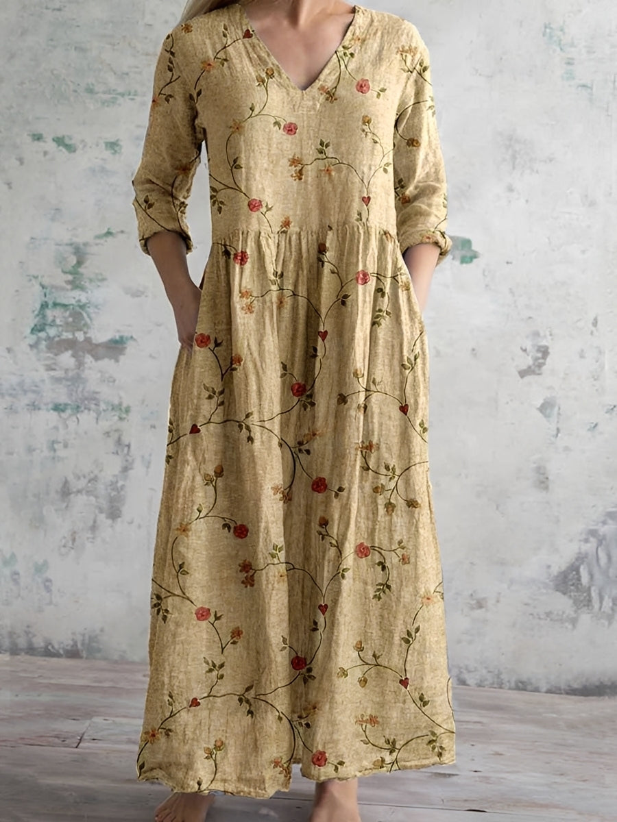 Sommerkleid Damen Blumenmuster Lockeres Leichtes - BerlinGlamour