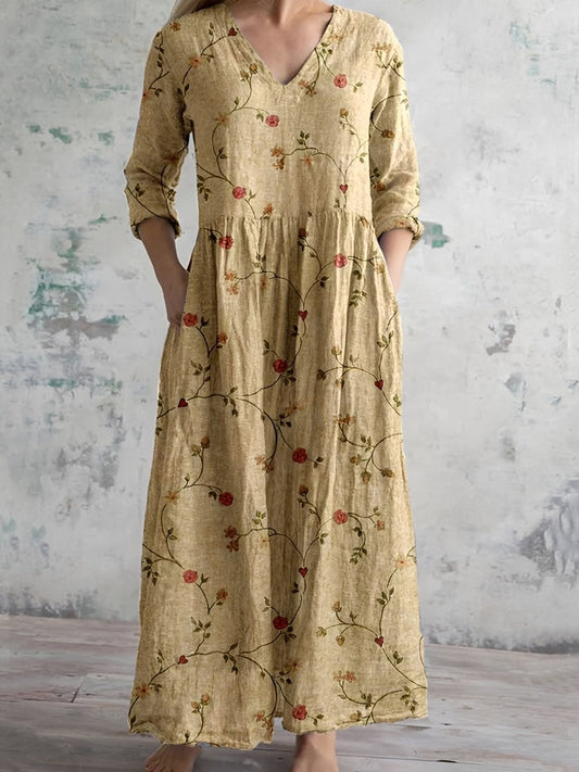 Sommerkleid Damen Blumenmuster Lockeres Leichtes - BerlinGlamour