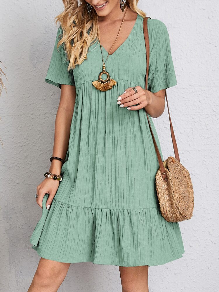 Bequemes Damen Freizeitkleid Locker Sitzend