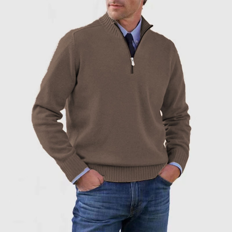 Herren Pullover Mit Halbem Reißverschluss Modern