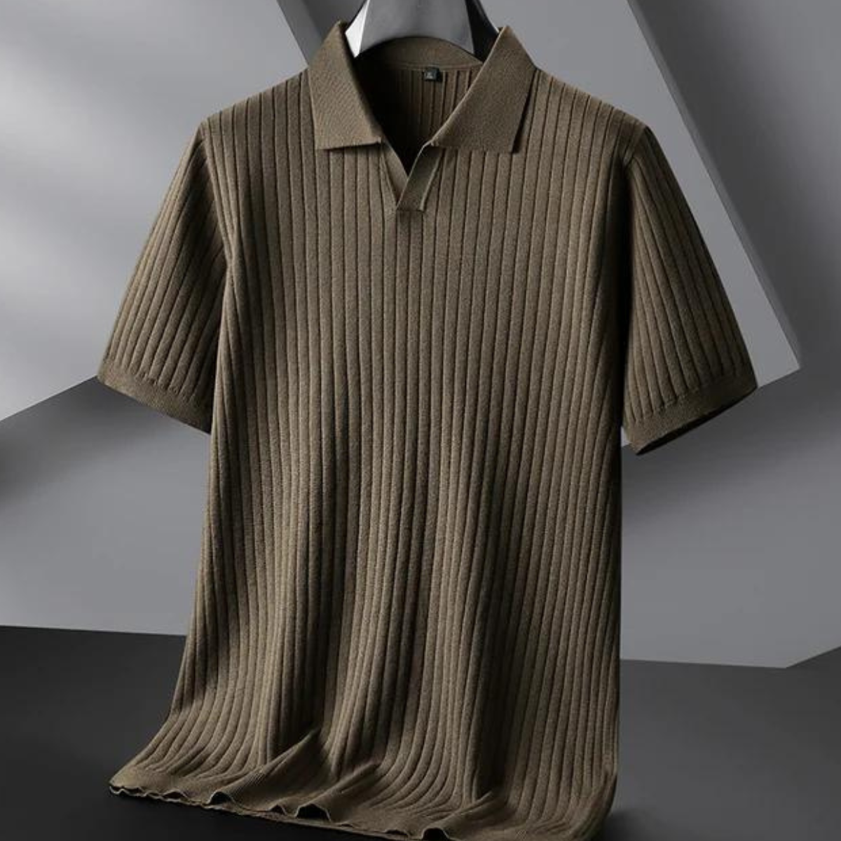 Herren Poloshirt Marineblau Strick Qualität