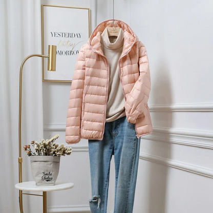 Damen Winterjacke Warm Kapuze Reißverschluss - BerlinGlamour
