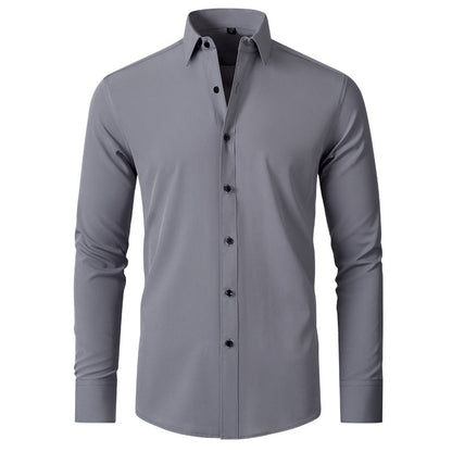 Herren Hemd Slim Fit Langarm Business Stretch