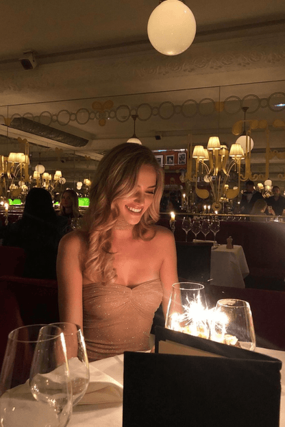 Abendkleid Glitzernd Durchsichtig Elegant Verführerisch